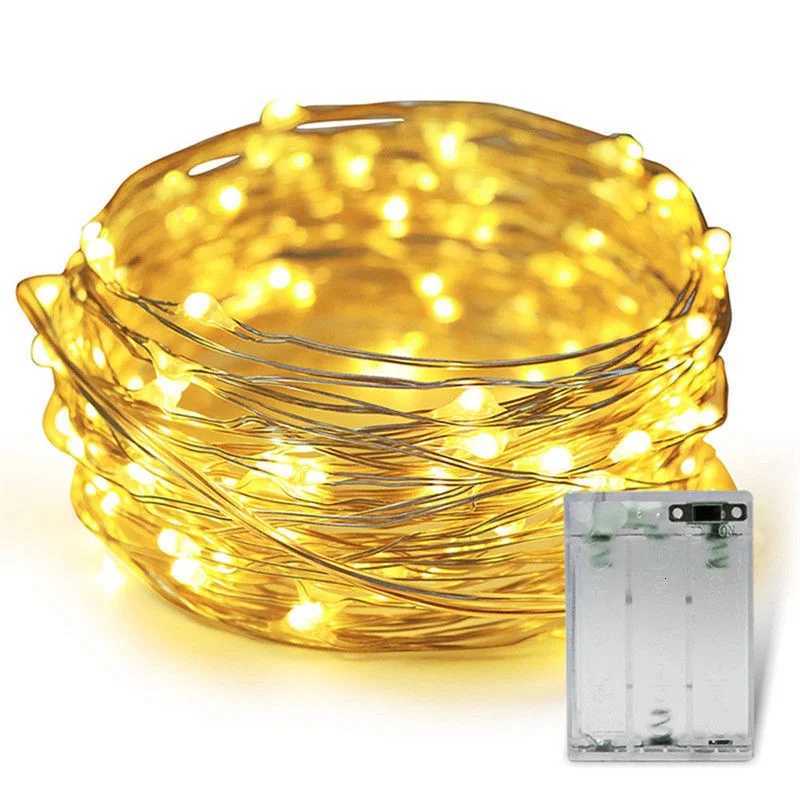 1M 2M 5M 10M Copper Wire LED String Lights Battery Operate Holiday Lighting for Christmas Wedding Party Decoration M251113