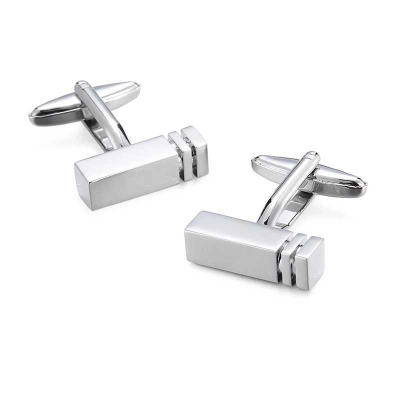 New hot selling cufflinks high-quality smooth stainless steel laser brushed design cufflinks wedding jewelryT250412
