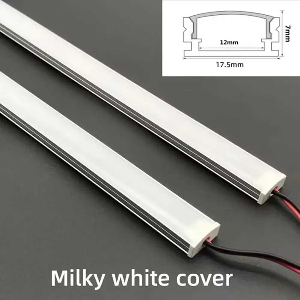 1-10 PCS LED rigid strip DC12V 50CM 20 inch SMD5730 36LEDs U/V-shaped flat LED aluminum channel rigid strip for indoor lighting W251112