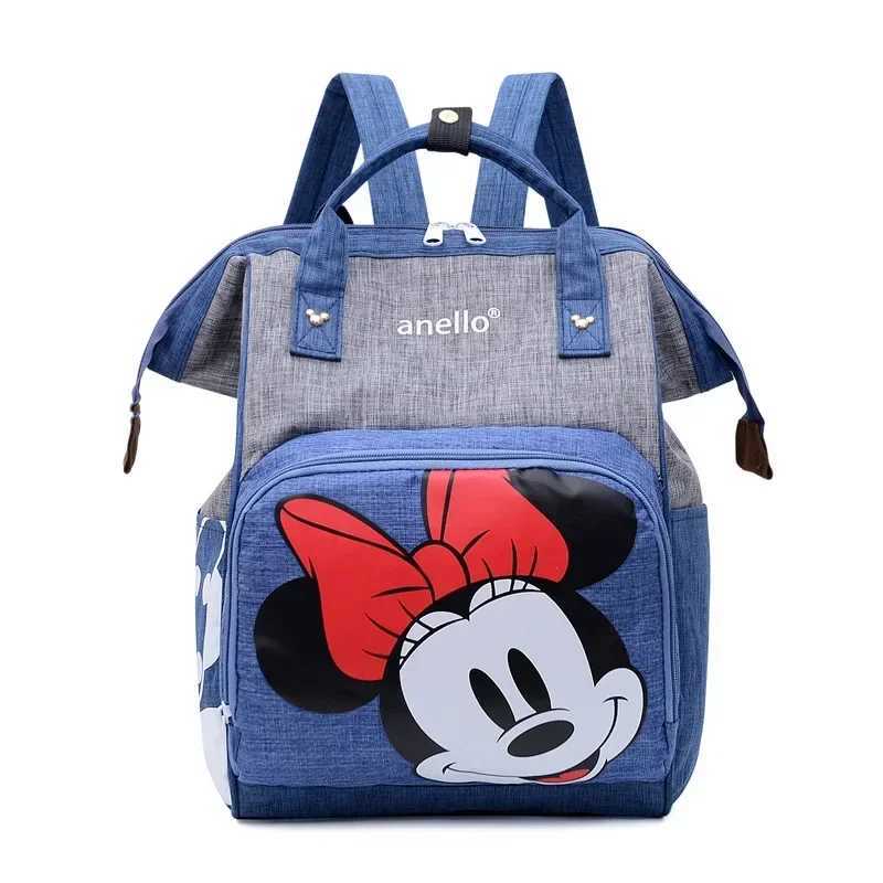 Disney Mickey Mouse Backpack New Cartoon Diaper Bag Mom Baby Boy School Bag Mickey Mouse Large Capacity Storage Bag HandbagXJ250412