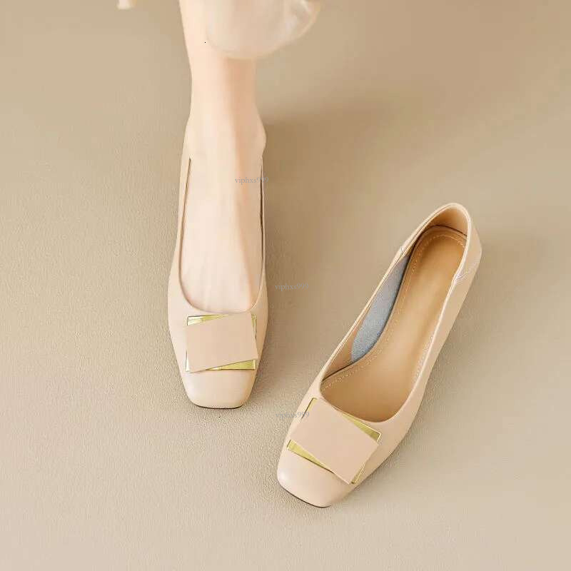 New Free Shipping Designer Shoes Minimalist Square Toe Stylish High-heeled Comfortable Non Slip Ultra Soft Mesh Red Bean Shoes Thin Fitting And Foot C