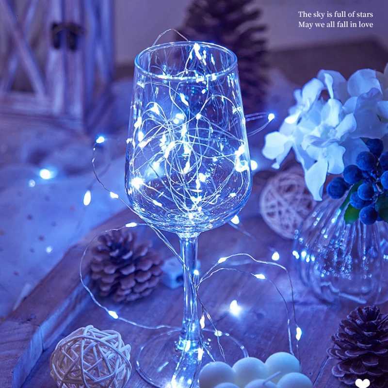 LED Fairy Lights Battery Operated Remote Copper Wire Light Garland Christmas Wedding Party String Lights For Home Decoration M251113