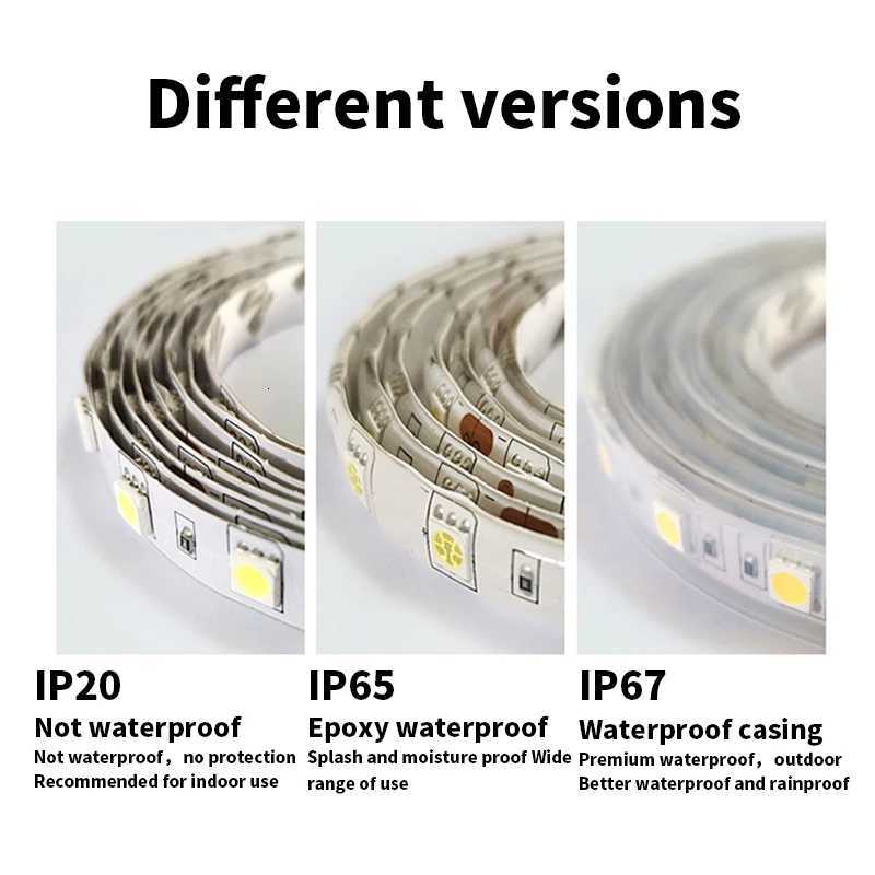 5m WS2812B Led Strip 30/60/144 Pixels/m WS2812 Built-in 5050RGB Individually Addressable RGB LED Strip 2812B IP30/IP65/IP67 DC5V W251112