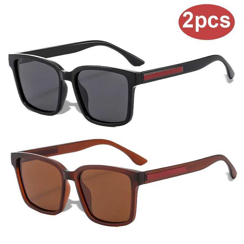 Motorcycle Glasses 2pcs Rectangle Sunglasses Women Polarized UV400 Outdoor Sports Gear Protection Driving Glasses UnisexC250412