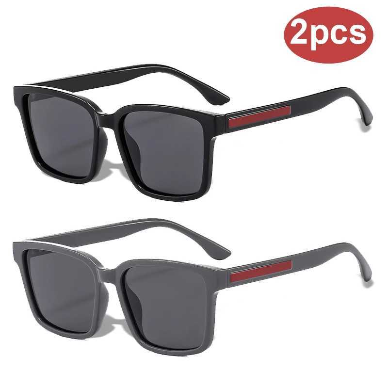 Motorcycle Glasses 2pcs Rectangle Sunglasses Women Polarized UV400 Outdoor Sports Gear Protection Driving Glasses UnisexC250412