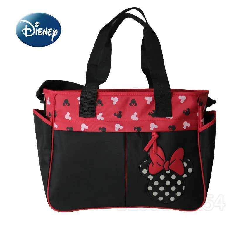 Disney Mickey New Diaper Bag Handbag Cartoon Fashion 5-Piece Baby Bag High Capacity Multifunctional Baby Diaper Bag High QualityXJ250412