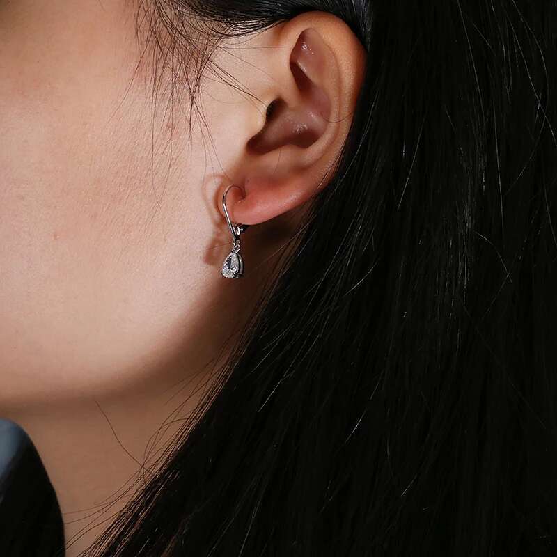 White Gold 14k Pear Cut CVD HPHT Lab Diamond DEF VS Drop Earrings 1CT Total 2ctw for Women Party Fine Jewelry IGI Certificate