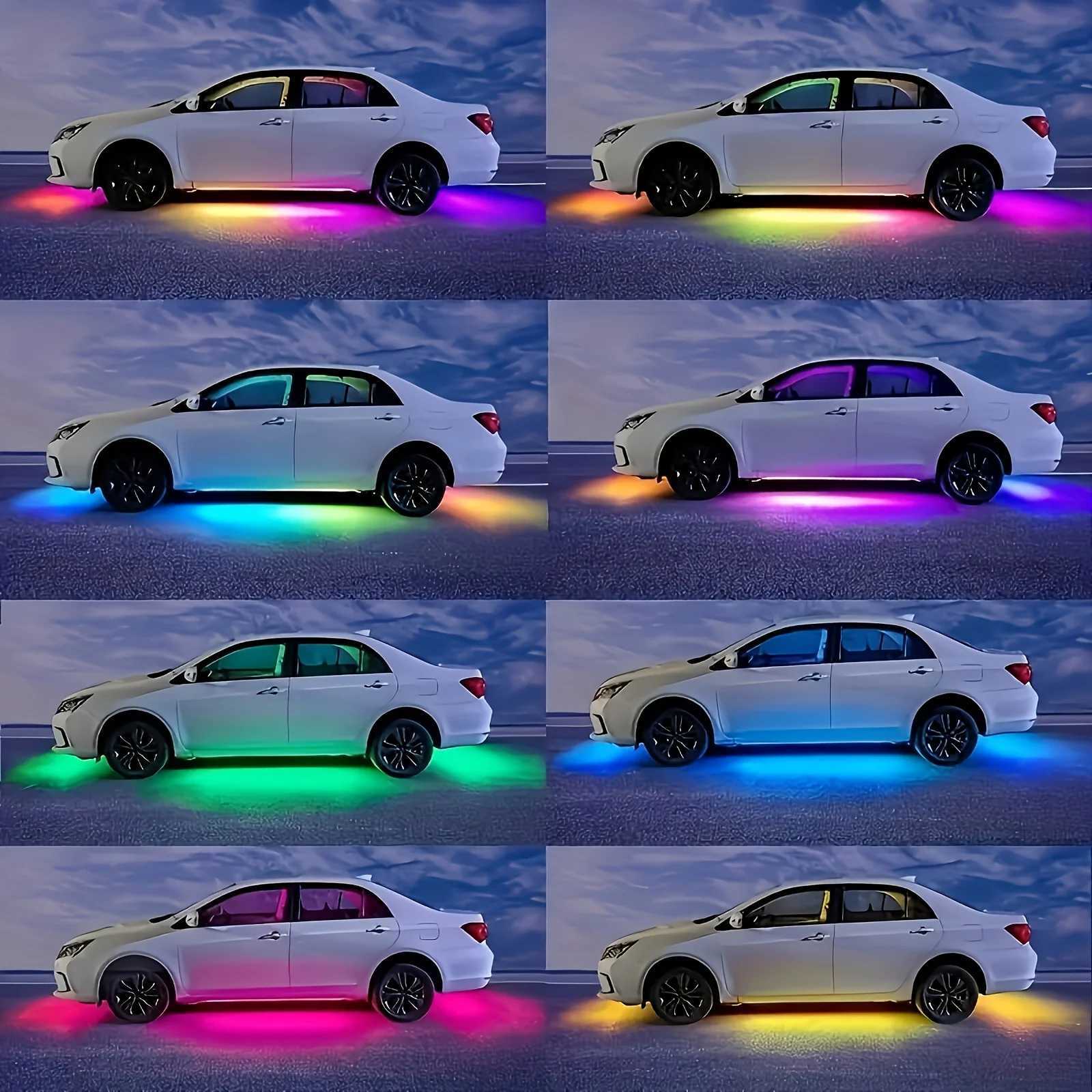 LED Car Bottom Strip Lights RGB Flexible Waterproof Strip Underbody Light For Remote/APP Control Exterior Underbody Decorative W251112