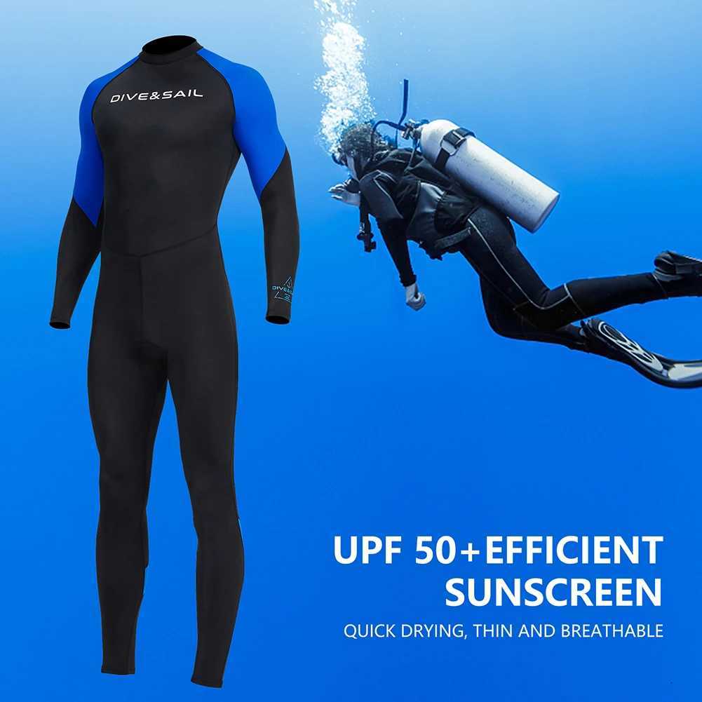 Wetsuit for Men Diving Clothes Sunscreen Snorkeling Surfing Swimsuit Warm Wetsuits Swimming Swimwear Full SuitW251113