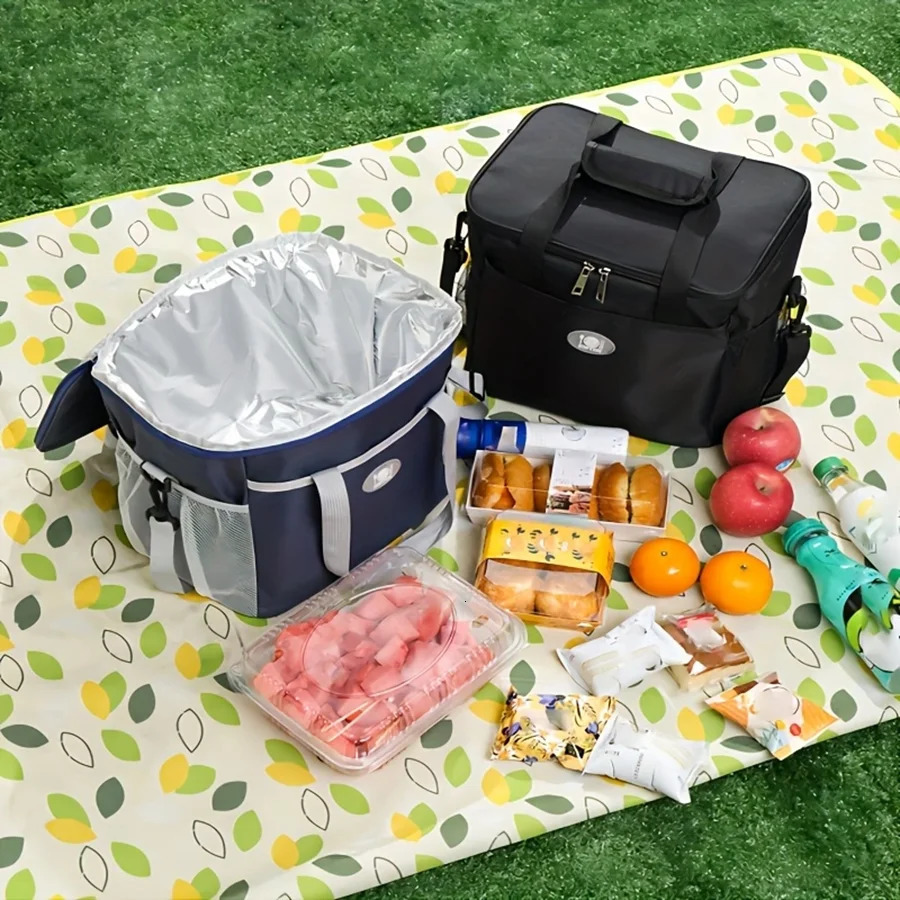 Insulated Lunch BagReusable Freezer Cooler BagOffice School Picnic BeachAdjustable Shoulder StrapSuitable for Kids/Adults 250407