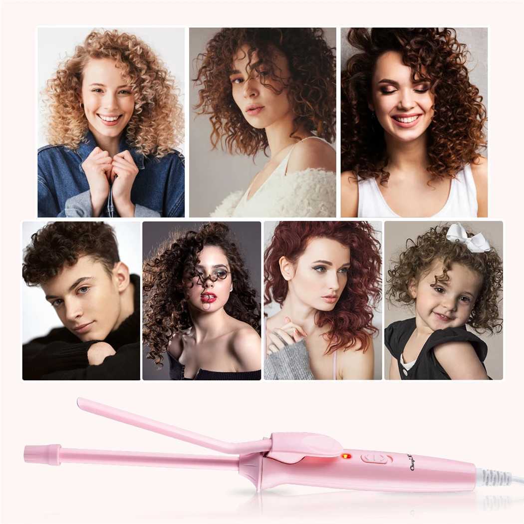 9mm Mini Hair Curling Iron Hair Curler Wand Professional Curly Tongs Ceramic Electric Salon Styling Tool Small Crimping IronT251114