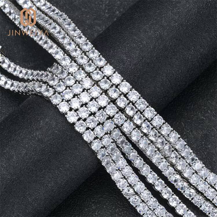 JWY Mens Fashionable Hip Hop Brass Cuban Link Chain Necklace Stylish Gold Plated Jewelry with Zircon Main Stone