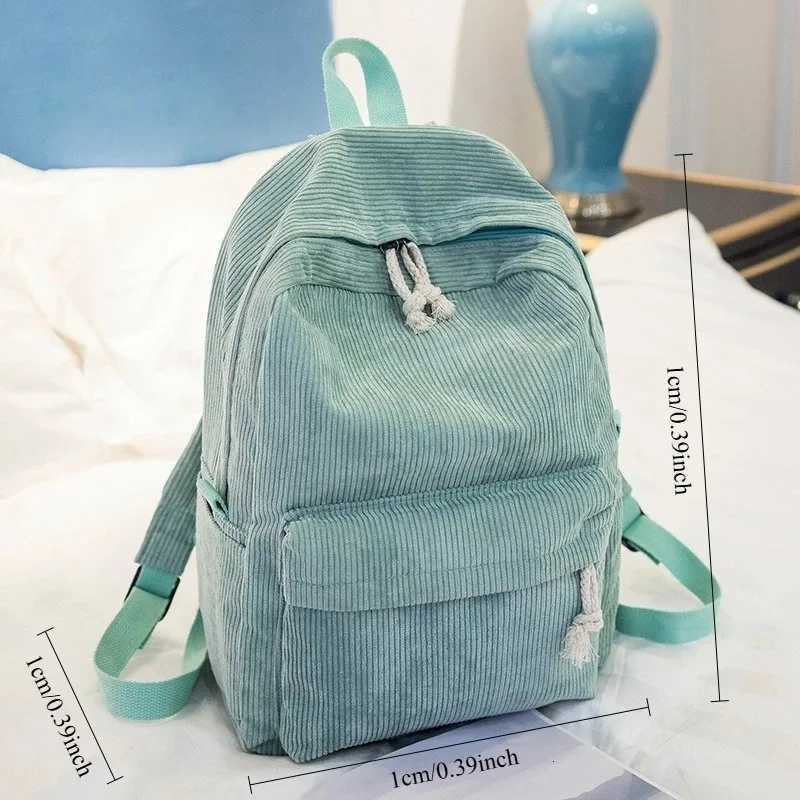Customize Name Embroidered Corduroy Backpack - Personalized Toddler School Bag School Season School Essential Durable CuteW251113