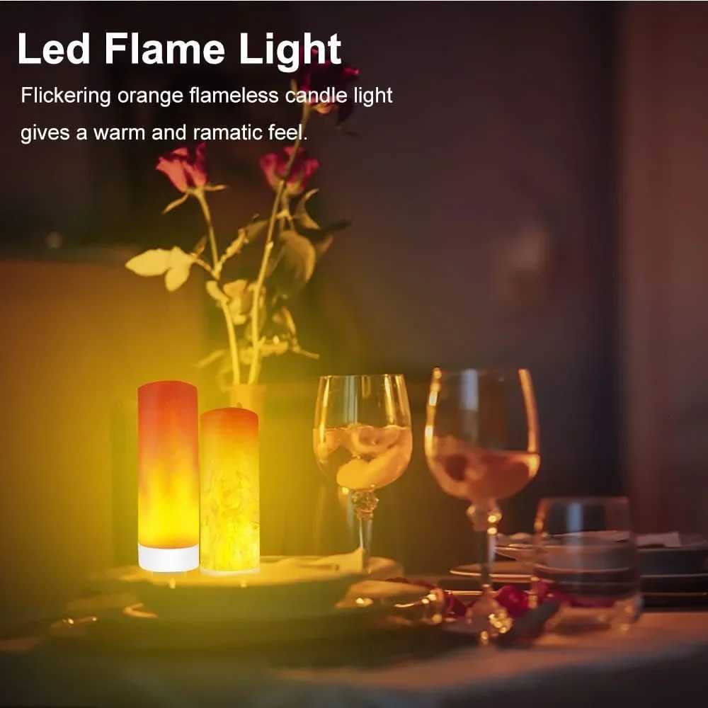 USB LED Night Lamp Simulated Flame Bulbs Night Light Flame Light Effect Bulbs Candle Lights Flickering Flameless Candles Decor M251114
