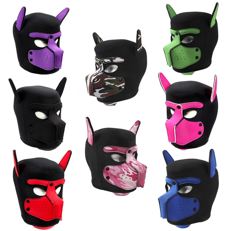 8 Colors Puppy Role Play Master BDSM Restraints Dogs Cosplay Bondage Hood Fetish Adult Sex Games Toys For Couples Erotic Product 250410