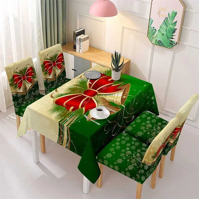 Christmas 1PC Christmas Table Cloth Waterproof Xmas Decor Elastic Chair Covers Tablecloth Christmas Chair Covers Not Sold As A Set Y251113