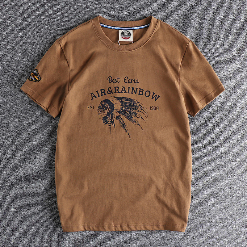 Multi pattern summer new Hong Kong Style printed short sleeve t-shirt mens comfortable round neck versatile youth half sleeve