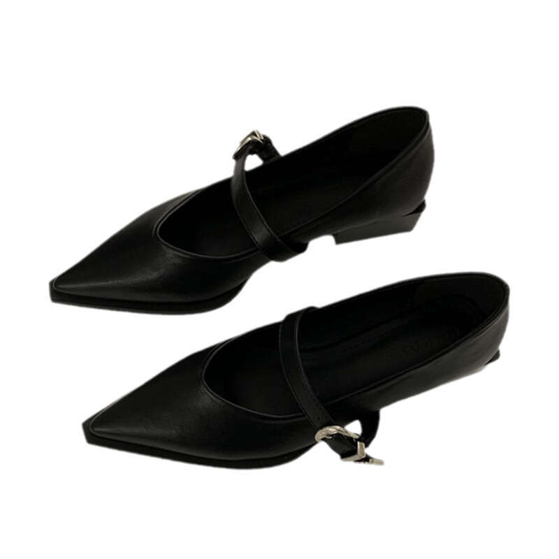 French Style Pointed Toe for Women 2025 Spring New Elegant Socialite Sweet Cool Mary Jane Single Versatile Evening Shoes