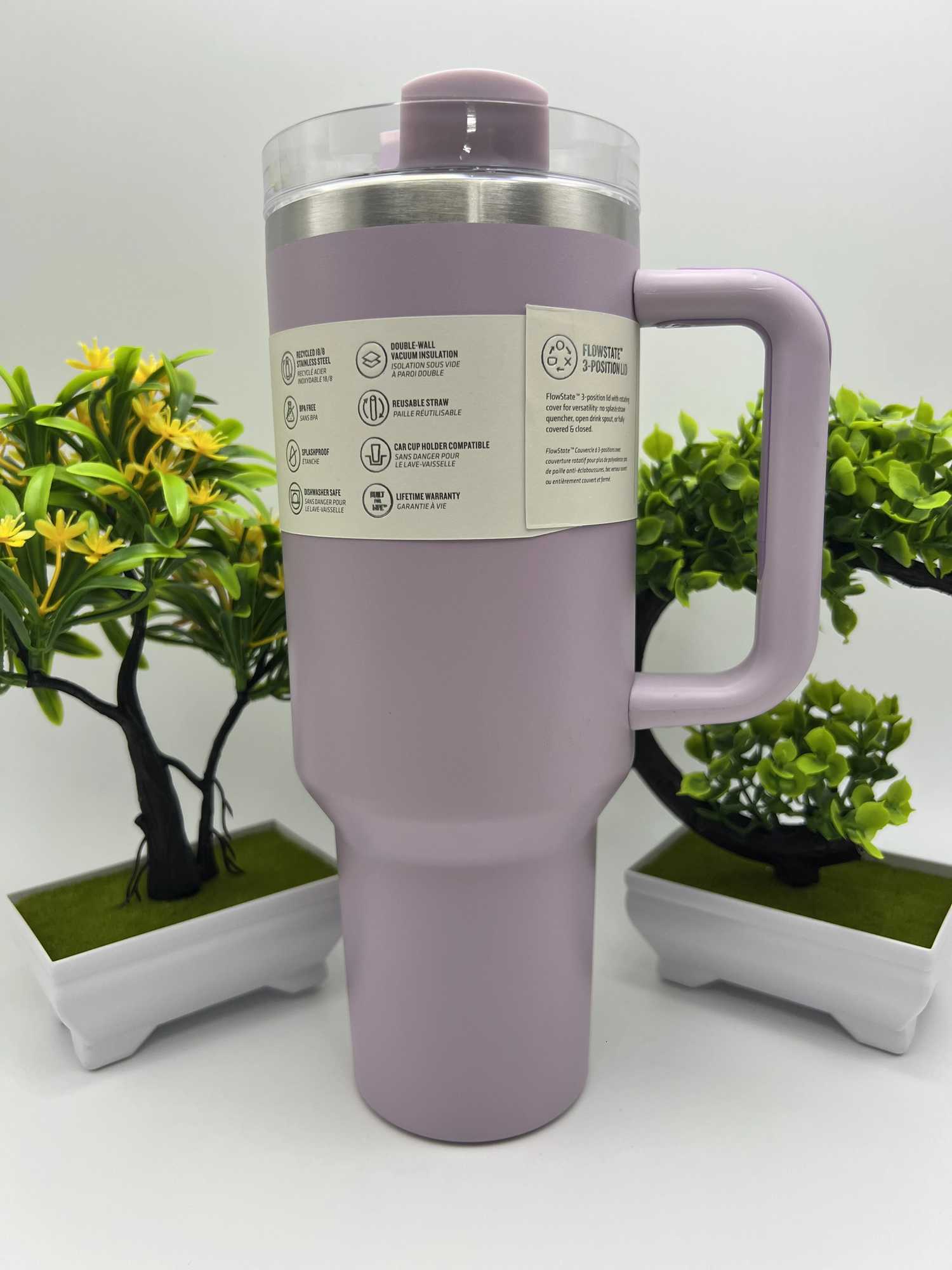 Popular 40oz stainless steel handle thermos keeps drinks hot or cold for outdoor office and sports activities C251114