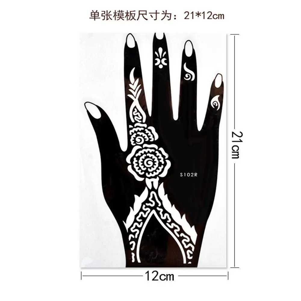 6 fashionable beauty DIY Indian nail art stickers body art kit tattoo templates temporary handmade stickersXJ25414