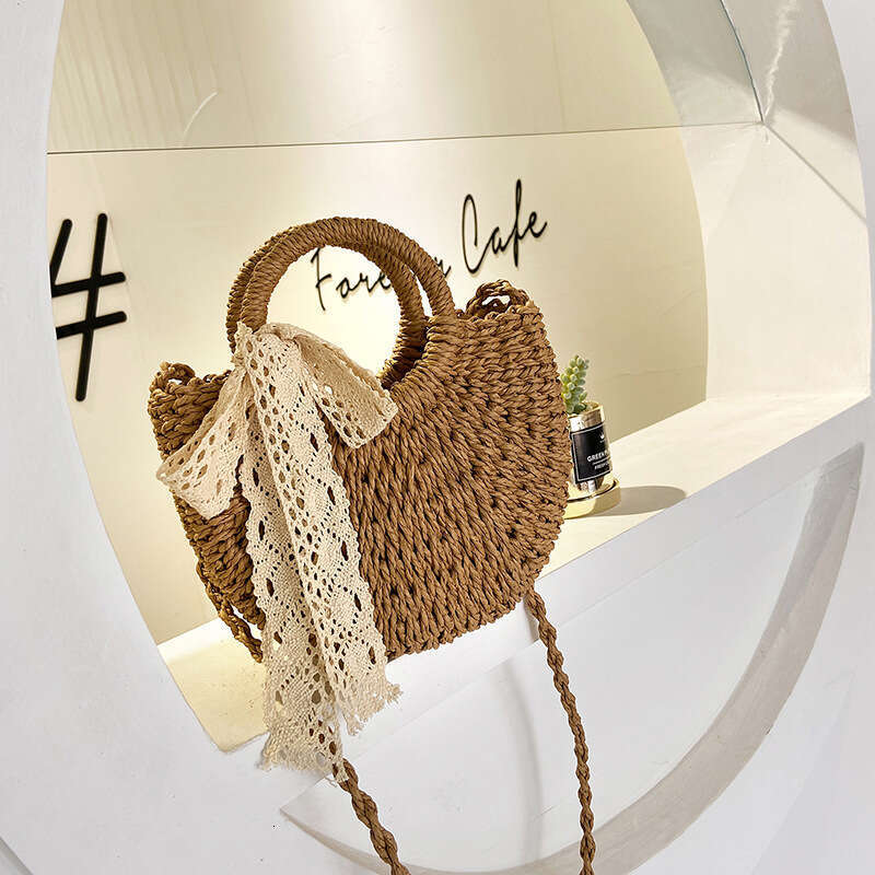 designer bag 2025 Spring Straw New Fashion Internet Celebrity Single Shoulder Crossbody Bag Women's Versatile Instagram Handheld Vegetable Basket