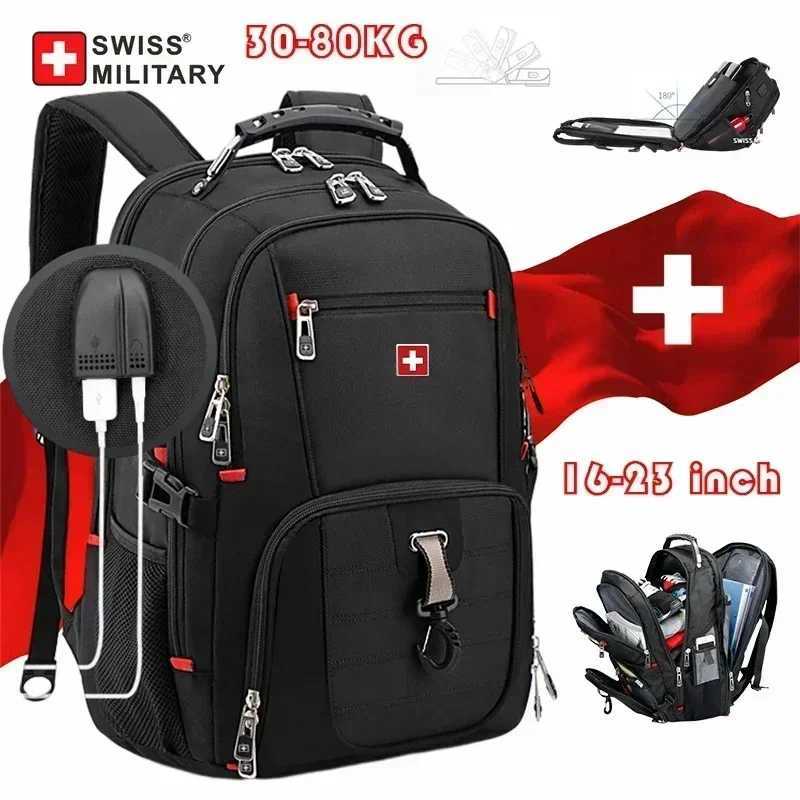 SWISS 17 Laptop Backpack Waterproof USB Charge Port Swiss-style Multifunctional Rucksack Schoolbag Mochila Hiking Travel bagW251113