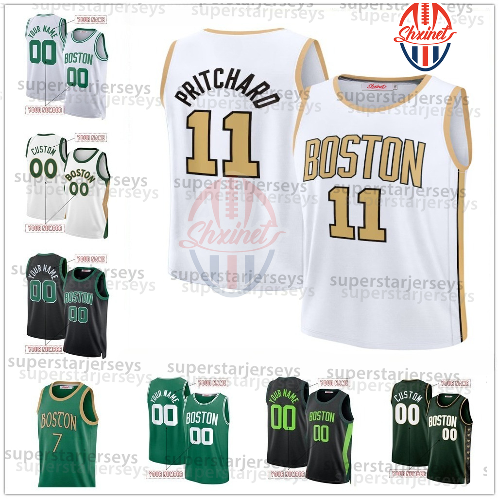 0 Jayson Tatum 2025-26 City Edition Green/Beige/White Basketball Jersey 33 Larry Bird 4 Jrue Holiday Brown 11 Payton Pritchard Full Stitched