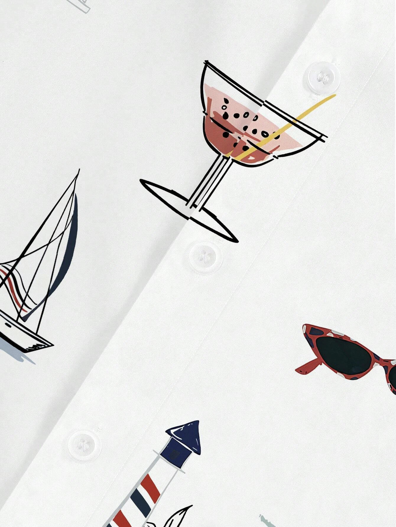 Mens Hawaiian Vacation Casual Button Down Short Sleeve Shirt 250414