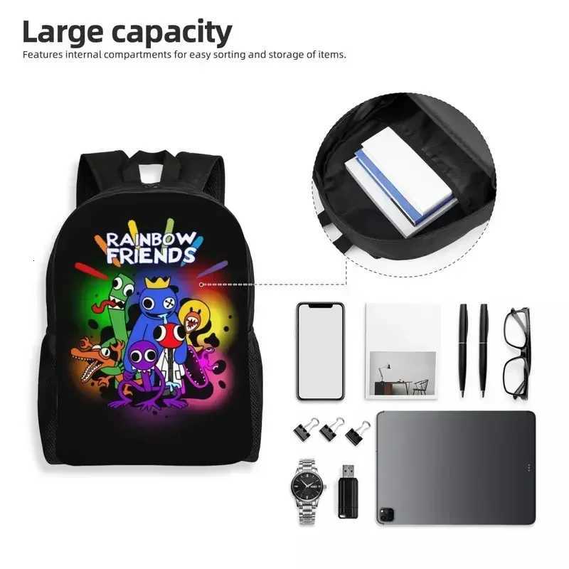 Custom Rainbows Friends Hug It Out Travel Backpack Men Women School Computer Bookbag Video Game College Student Daypack BagsW251113