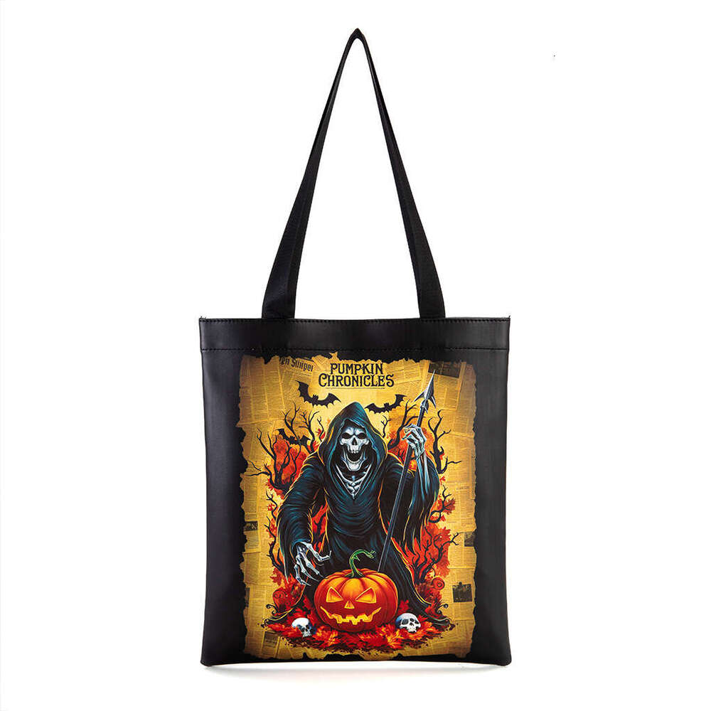 designer bag 2025 New Women's Halloween Color Contrasting Personalized Printed Underarm Bag Style