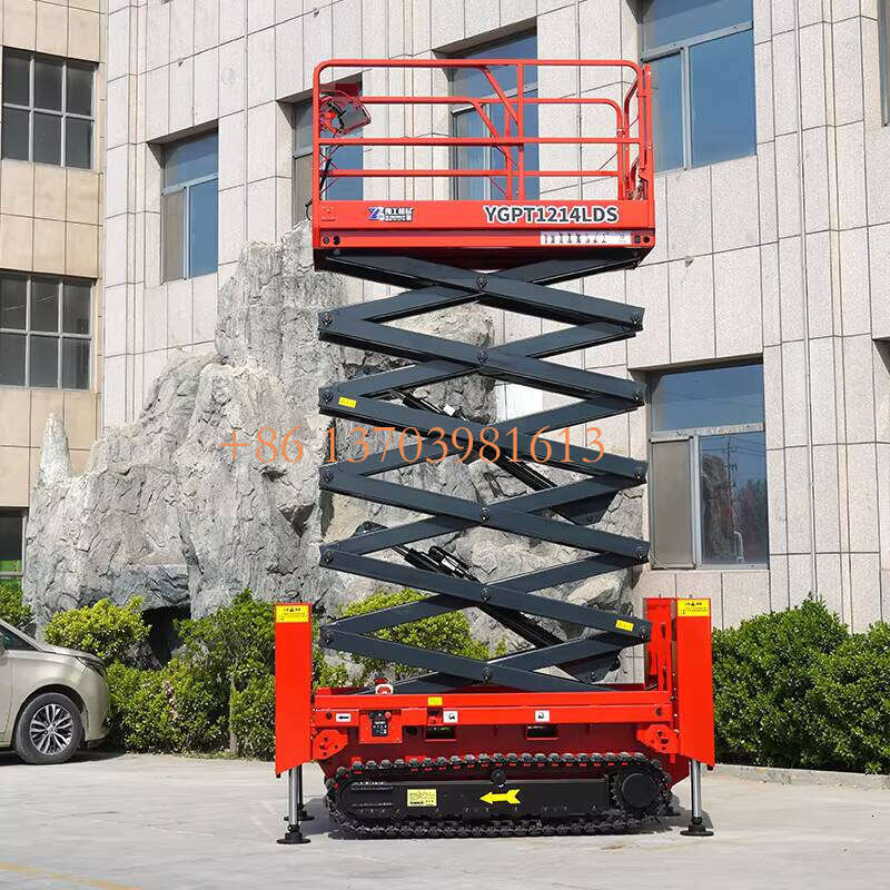 Cost-Effective wheel 10m 12m Portable Crawler Scissor Lift Hydraulic Outriggers Reliable Aerial Platform