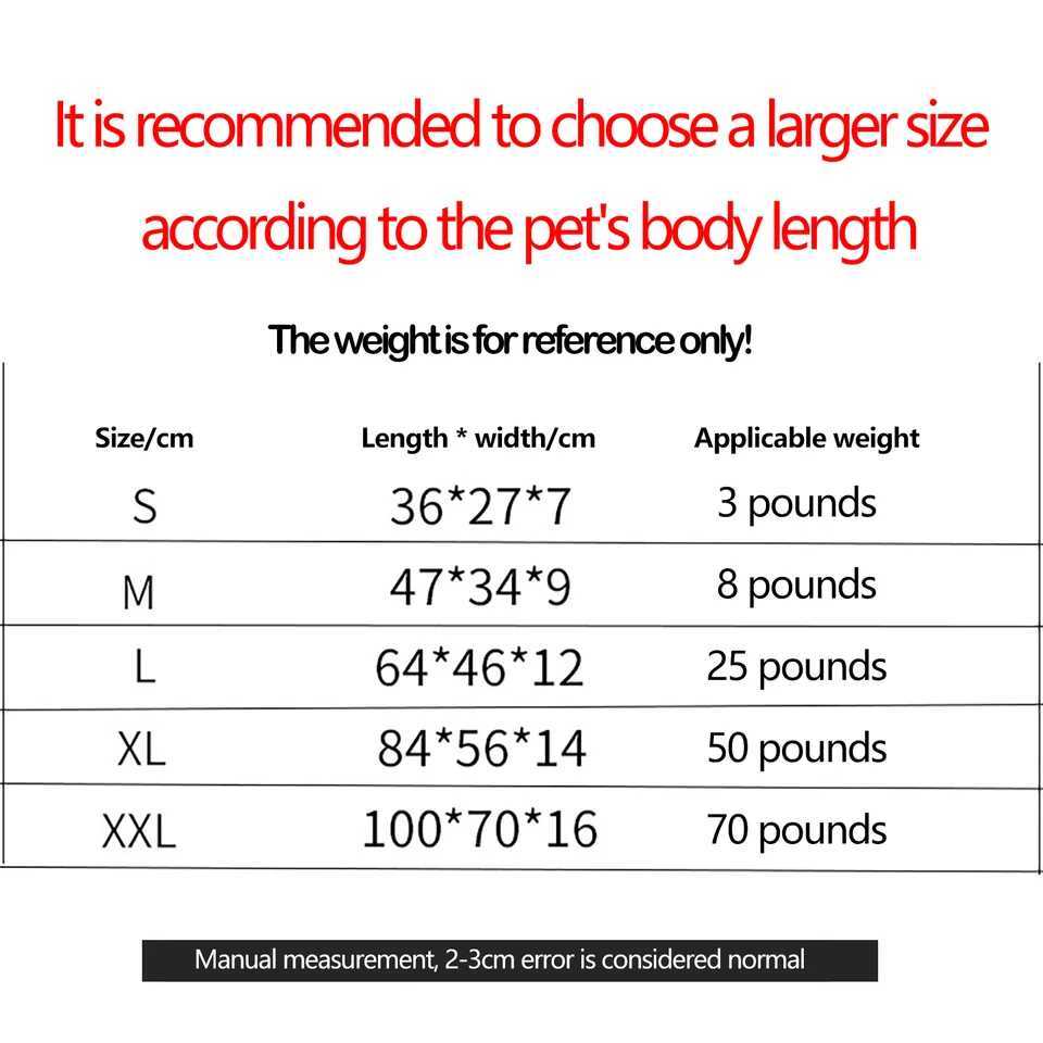 Waterproof dog bed 600D Oxford pet dog bed all year round thickened PP cotton filling bite resistant pet pad dog accessories X250412