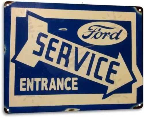 q1Ford Service Retro Dealer Garage Shop Wall Decor Large Metal Tin Sign New-AluminumM251114