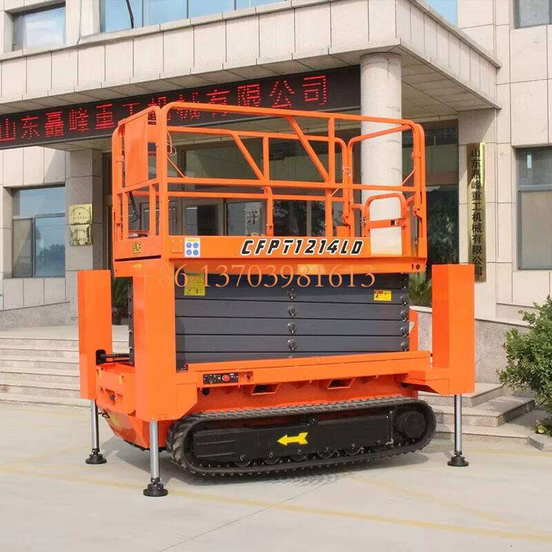 Self Loading Hand Push Manual Move Scissor Lifted Working Platform