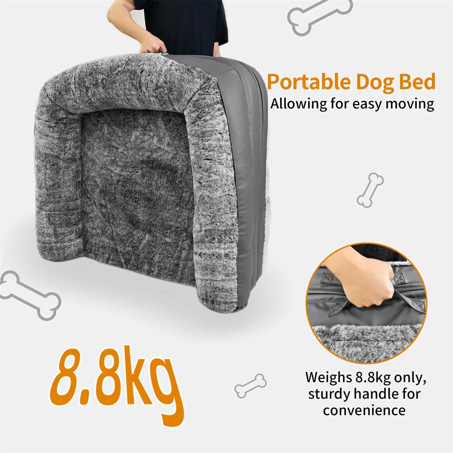 180cm human sized dog bed suitable for adults and pets for napping foldable and calm pet bed plush cover orthodontic sponge base X250412