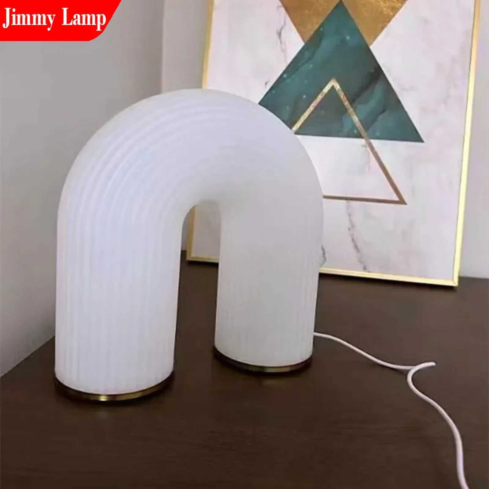 Modern Minimalism U Arched White Desktop Nightlight Home Decoration Bedside Table Lamp Reading Light Bedroom Living Study Room M251114