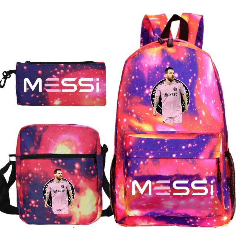 MINISO Messi Backpack High Capacity College Backpack Student backpack Women Men Laptop School Bags Travel Book BagW251113