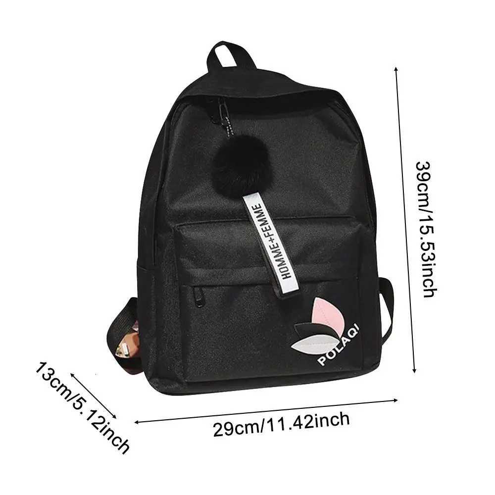 Printed Leaves Backpack Large Capacity Rucksack Zipper Portable Knapsack Female Shoulder Bag Simple Student SchoolbagW251113
