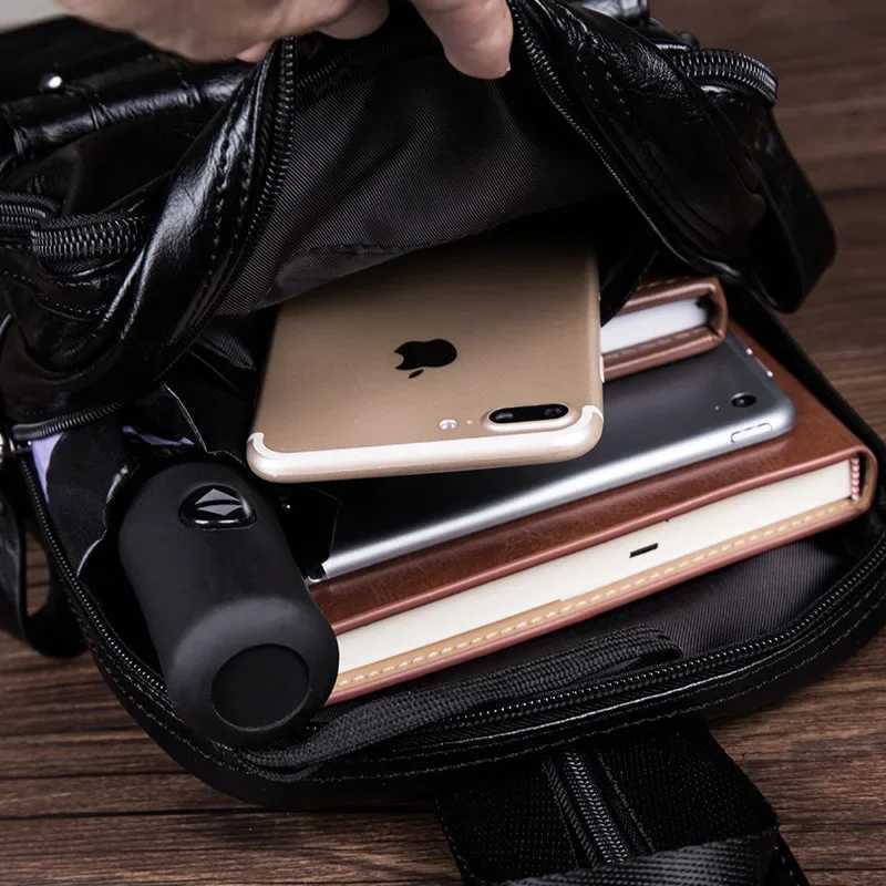 Lightweight Multifunction Mens Backpack Fashion Chest Bag Small Shoulder Bags For Men Crossbody Bag PU Leather Small BackpacksW251113