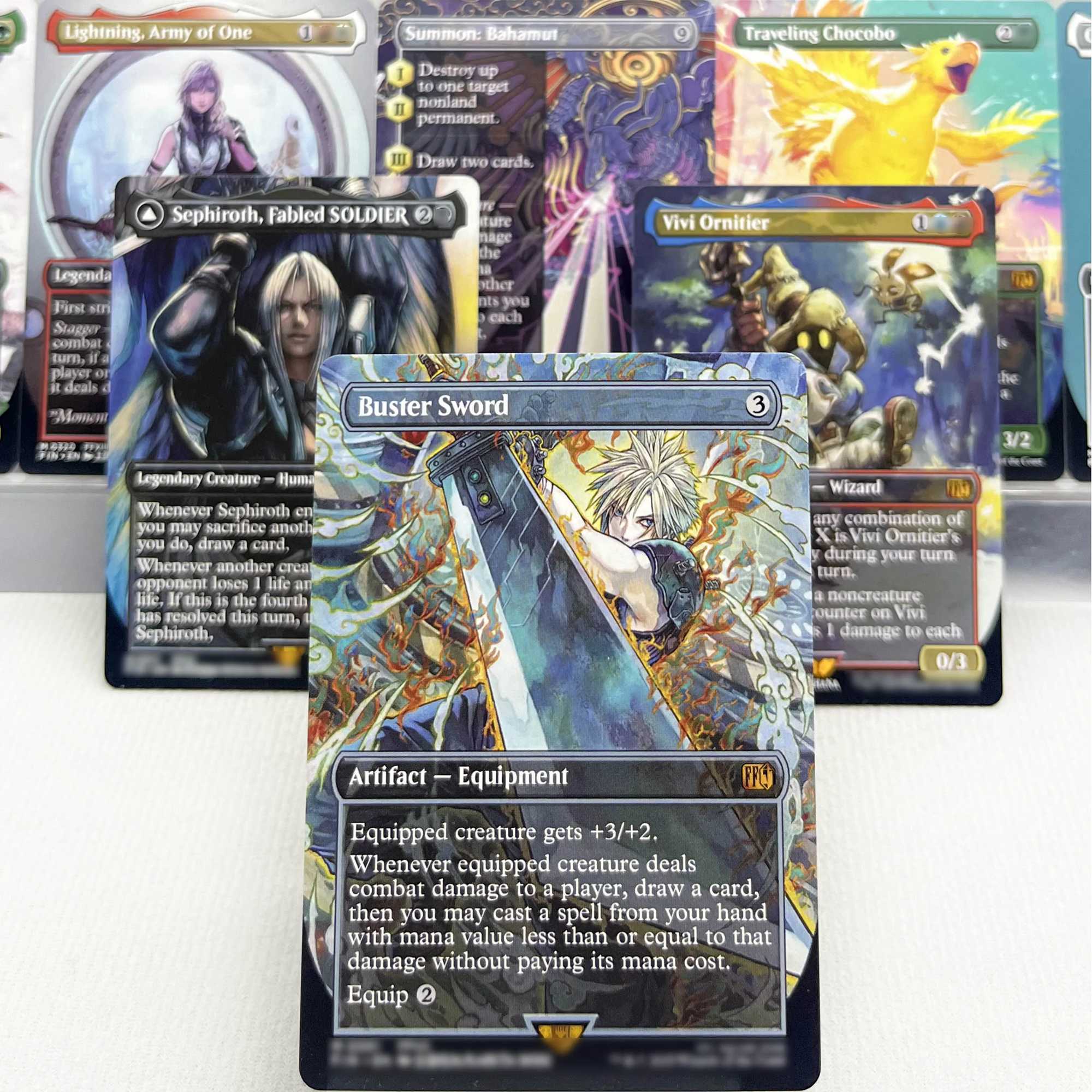FIN HOLO14-01 Tcg proxy magic cards Vivi Ornitier Sephiroth Fabled SOLDIER Summon Bahamut Cloud Midgar Mercenary gather C251114