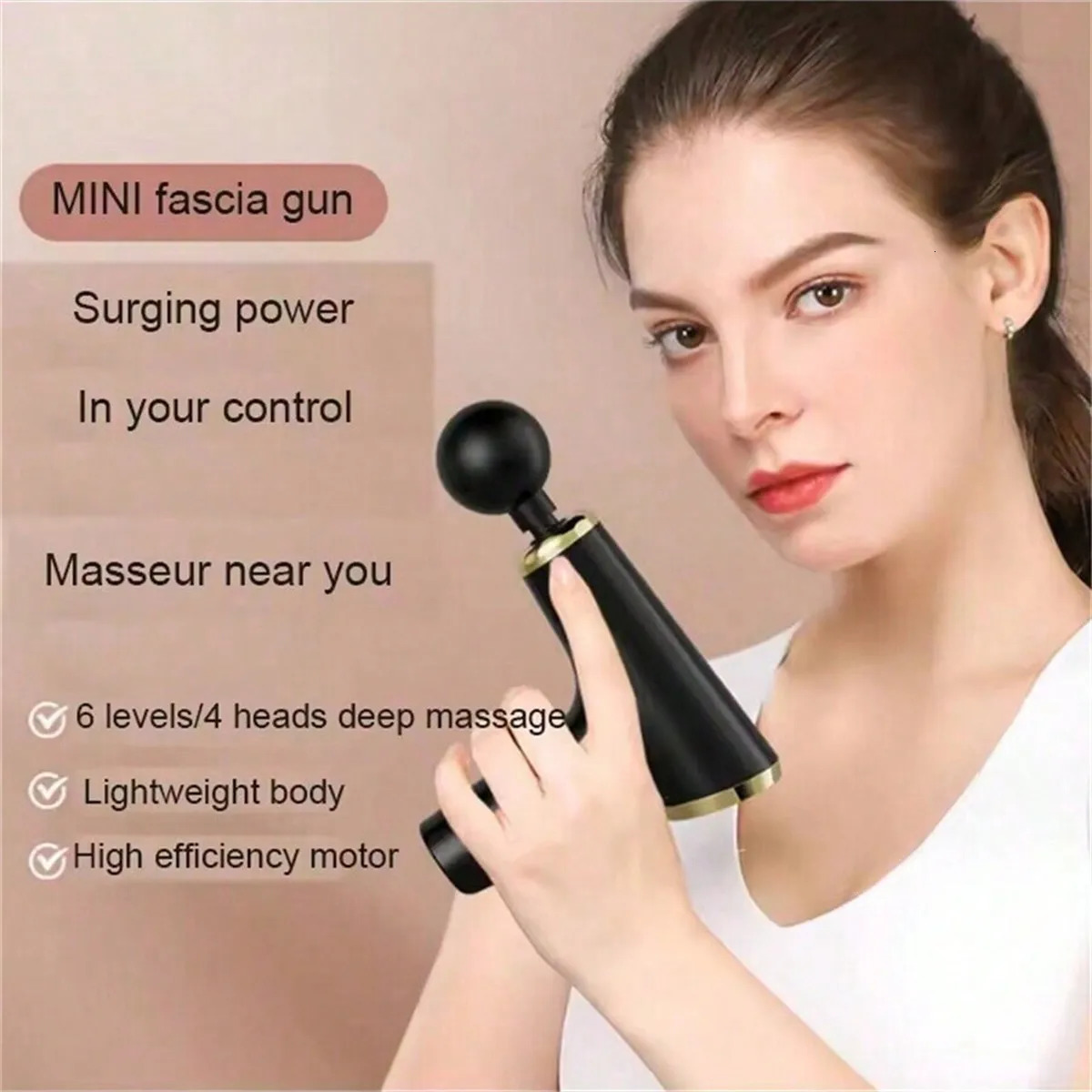 Portable Fascial Massage Gun Electric Percussion Pistol Massager Home Multi-Function Muscle Relaxation Mini Fitness Equipment 250414