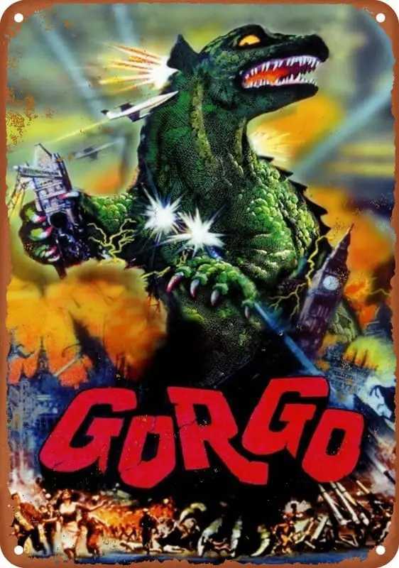 Gorgo 1961 Poster Vintage Metal Tin Sign Aluminum Sign Art Wall Decor 12 X 8 Inch Bedroom Kitchen Cafe Pub PlaqueM251114