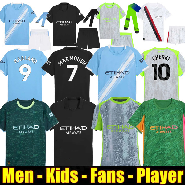 MARMOUSH HAALAND CHERKI 25 26 SOCCER JERSEYS REIJNDERS FODEN SAVINHO MAN 2025 2026 RODRIGO GVARDIOL AIT-NOURI CITY KidSuper jersey football kit shirts men kids