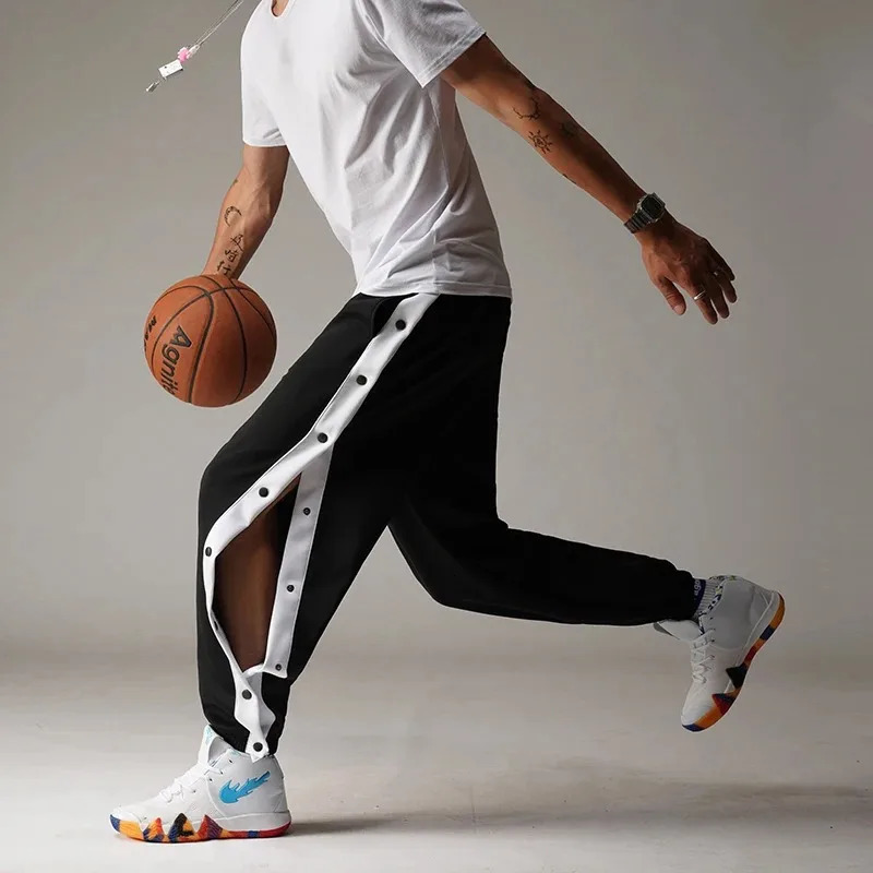 Mens sports pants fashionable sportswear brushed straight track casual and loose Trouser mesh fabric breathable fast drying 250414