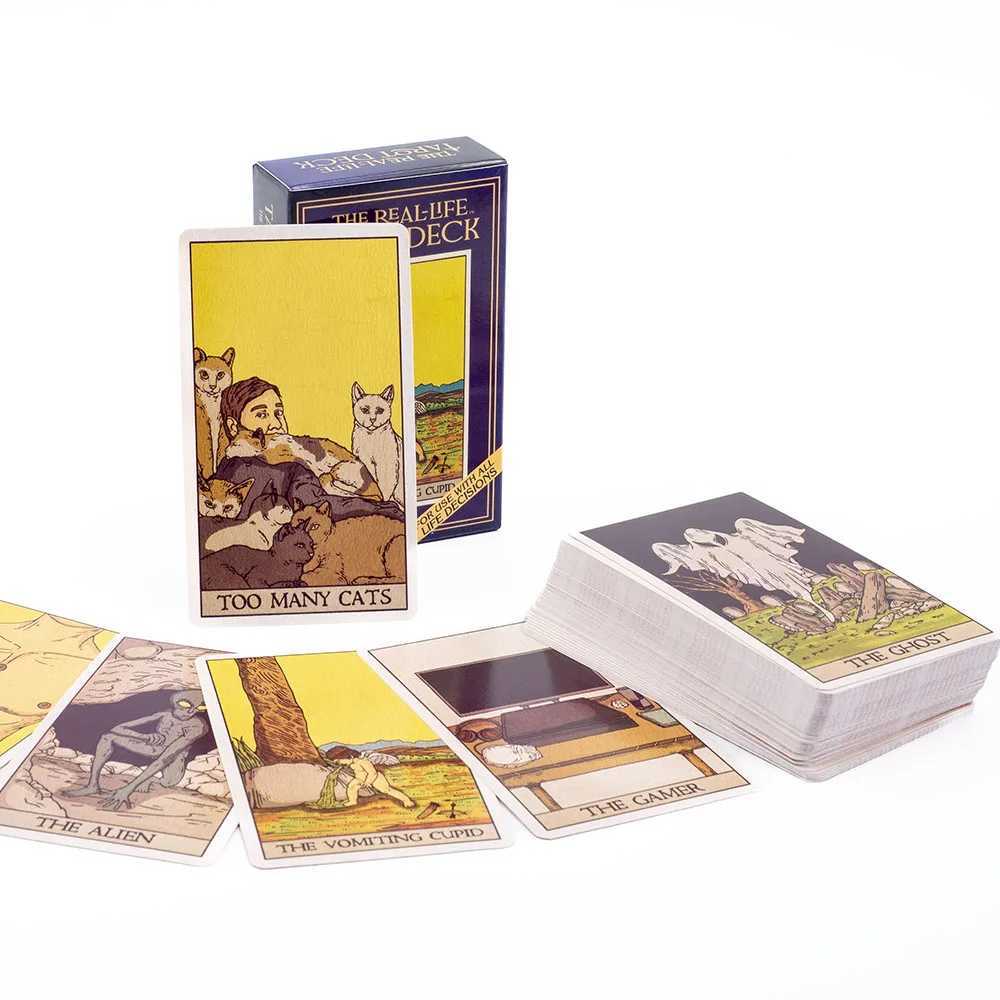 The Real Life Tarot Deck 78 PCS 1036CM English Version Oracles Deck for Girls Hot Selling Family Gatherings Board Games C251114