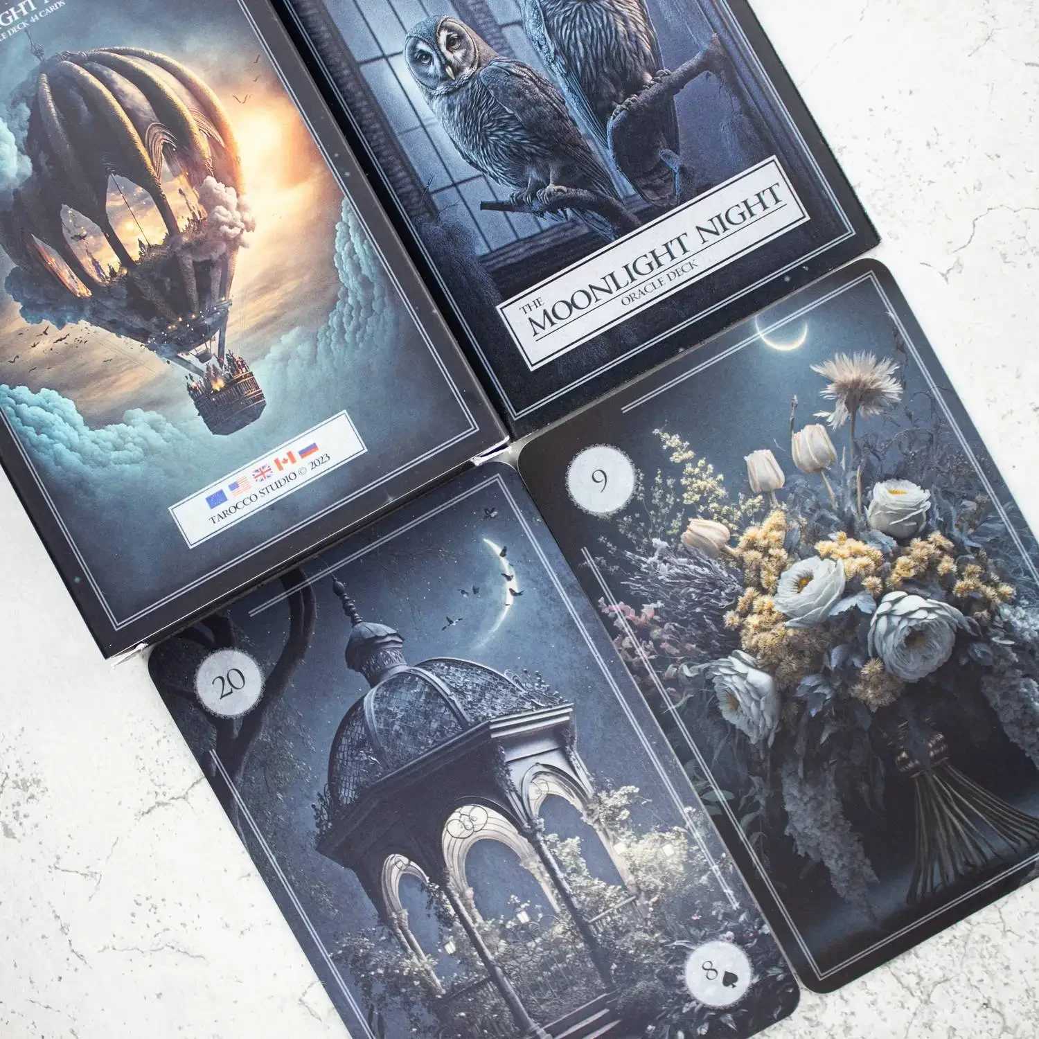 12X8 cm Moonlight Night Oracle Cards 44 Pcs C251114