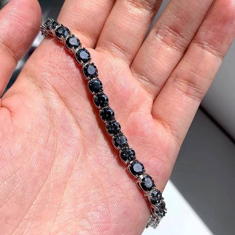 Hailer Jewelry Moissanite Tennis Chain 925 Hot Sale 5mm Mossainte Tennis Chain