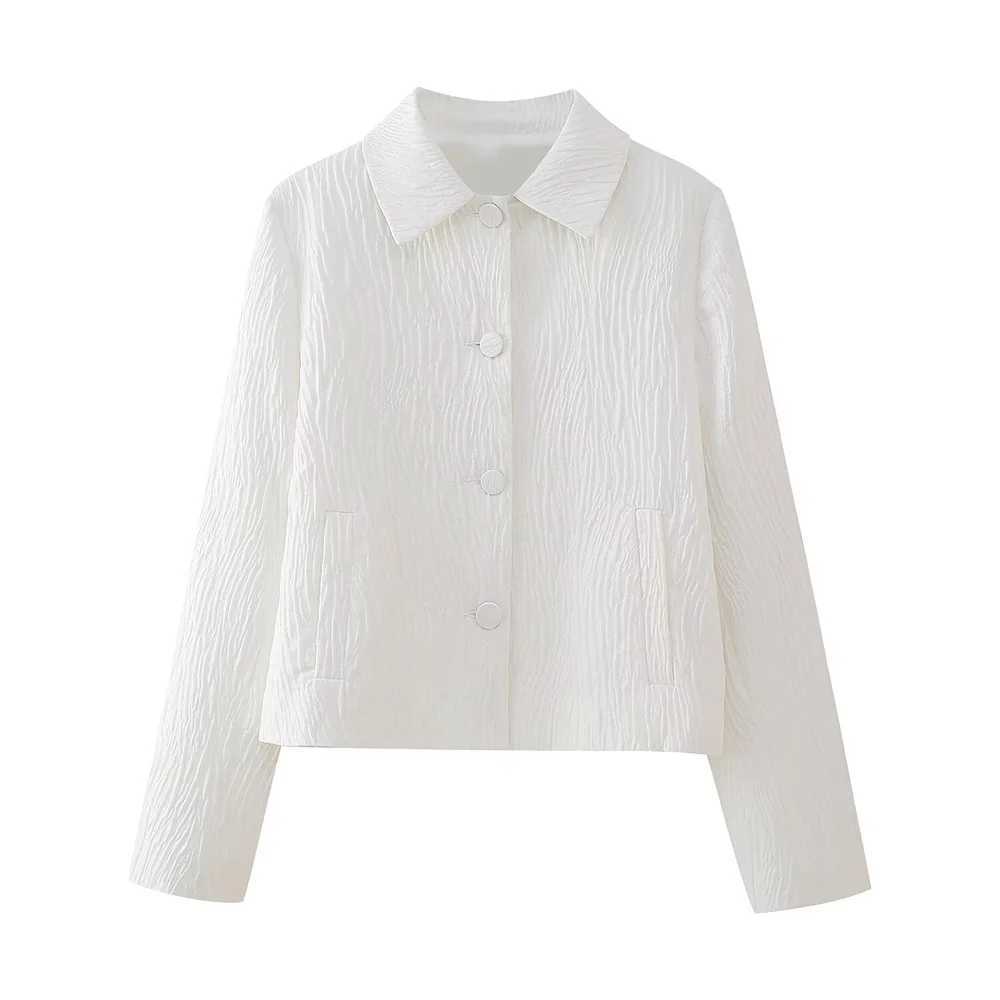 European and American Style 2024 Spring/Summer Womens New Fashion Warm Solid Color Set Jacket Short Sleeve SetXJ250414