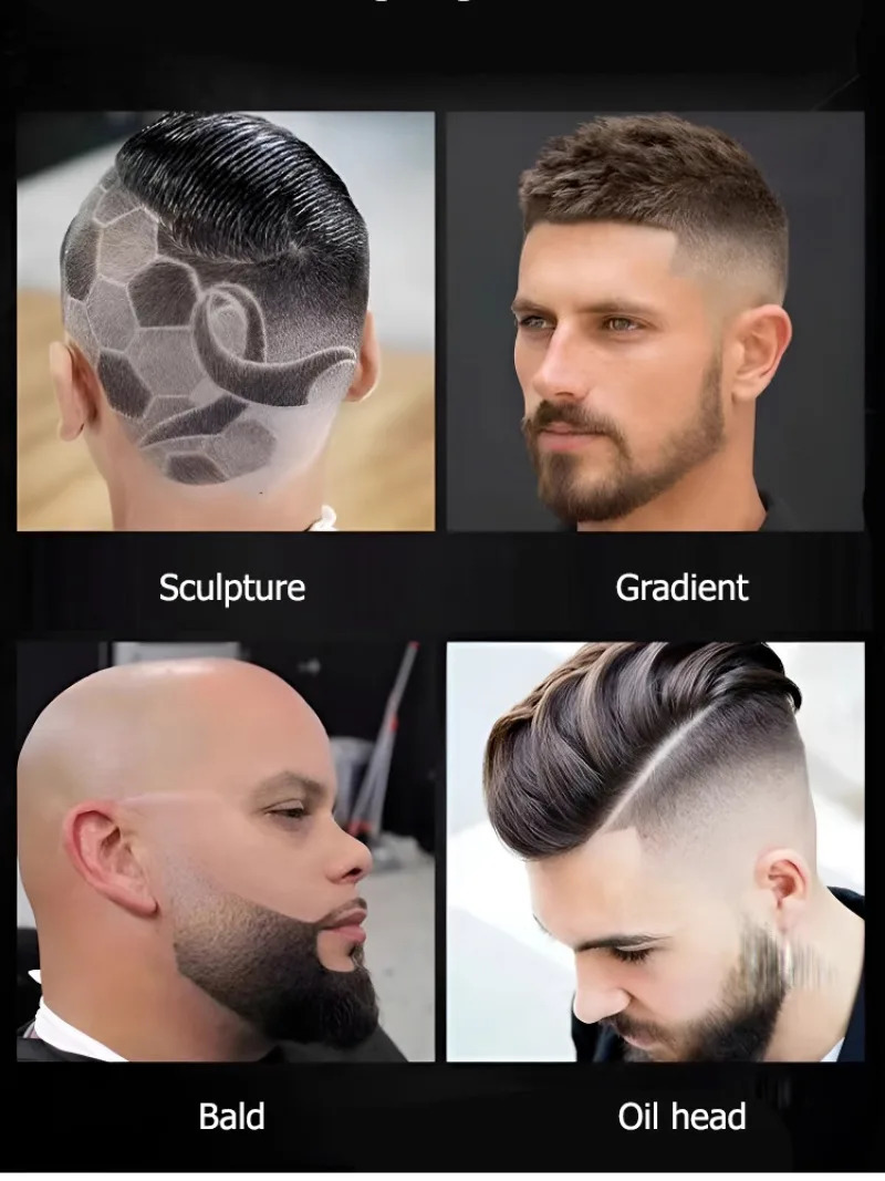 Electric Clipper Multifunctional Haircut Carving Bald Shaving Trimming Beard Shaping Hair Cutting Rechargeable 251111 C260312
