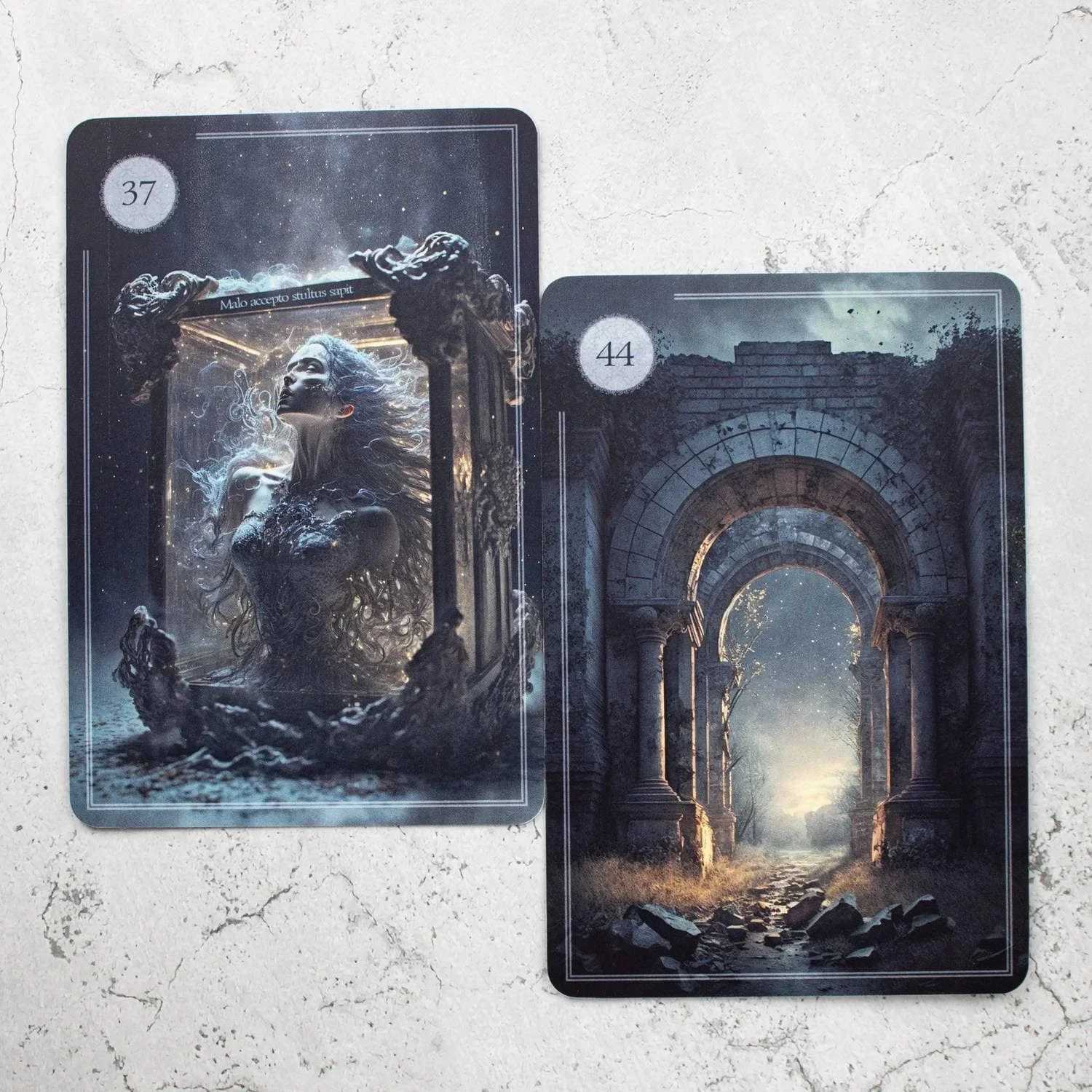 12X8 cm Moonlight Night Oracle Cards 44 Pcs C251114